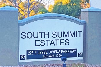 Monument Sign at South Summit Estates in Phoenix AZ April 2021